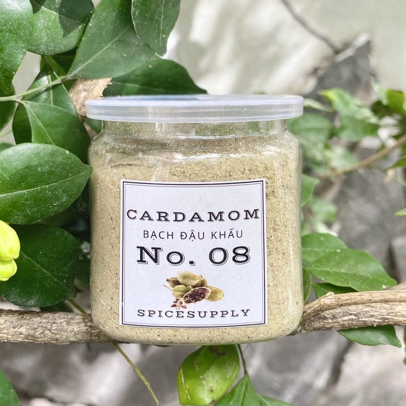 Cardamom ground - bột bạch đậu khấu spicesupply việt nam hạt bưởi xanh ấn độ hũ 50g