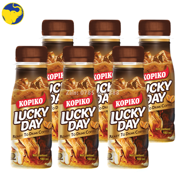 THỨC UỐNG CÀ PHÊ SỮA KOPIKO LUCKY DAY 180ML
