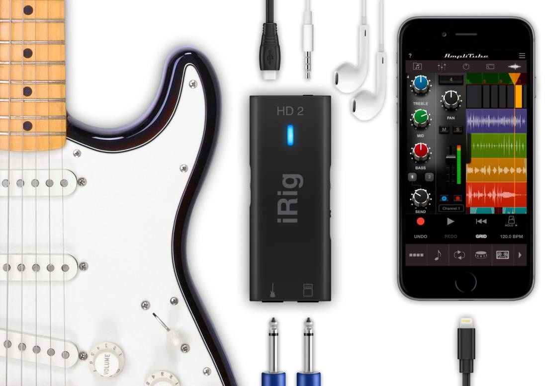 IK Multimedia iRig HD 2 Guitar Interface for iPhone, iPad, Mac and PC