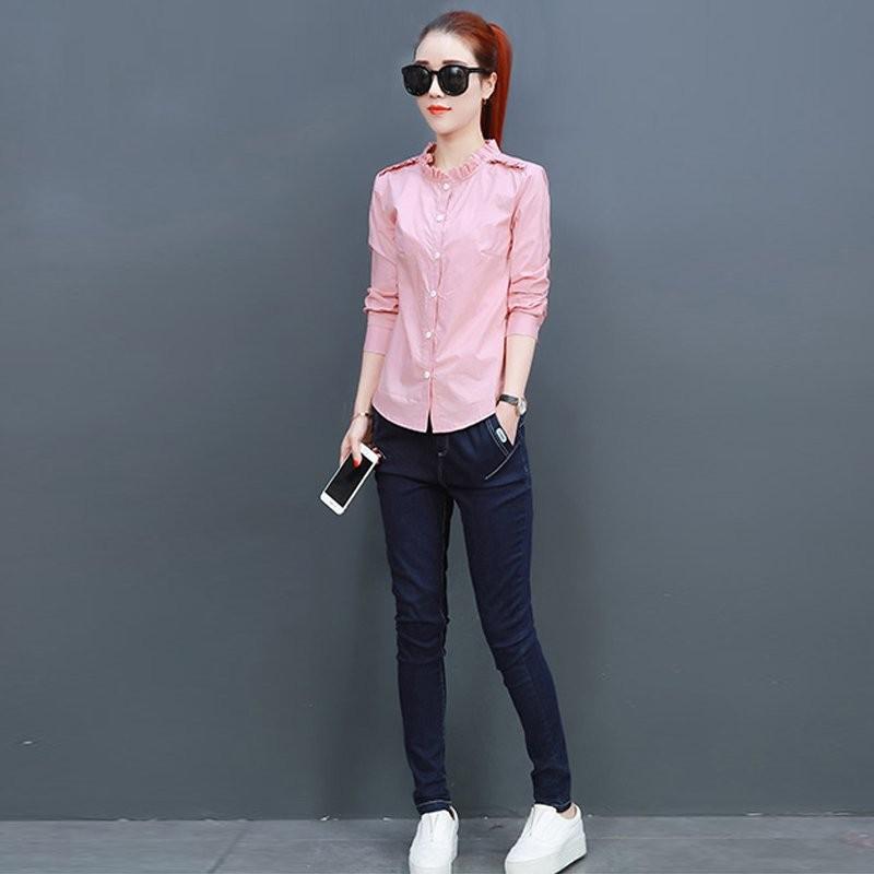 Áo sơ mi công sở nữ cổ bèo cao cấp