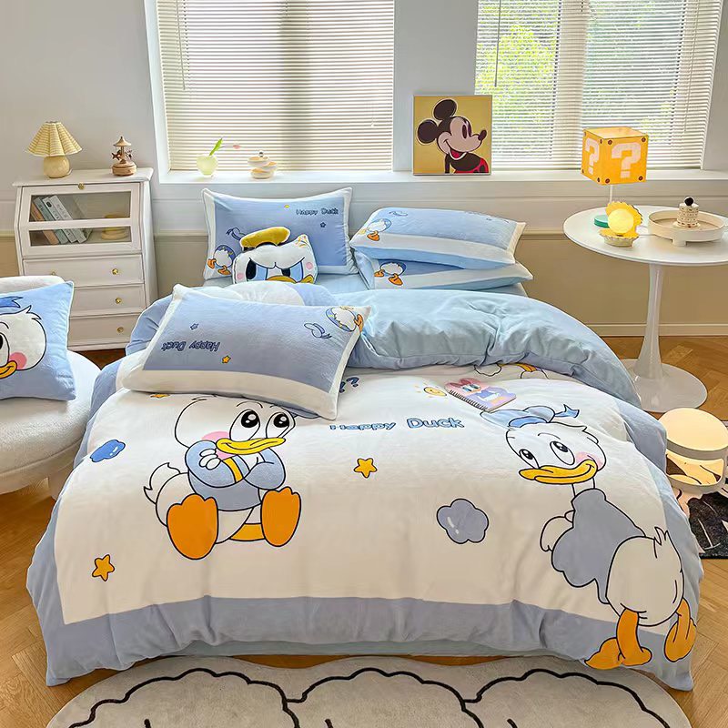 Bộ Chăn Ga Nỉ Disney Hlhome bedding siêu mềm mịn, cute