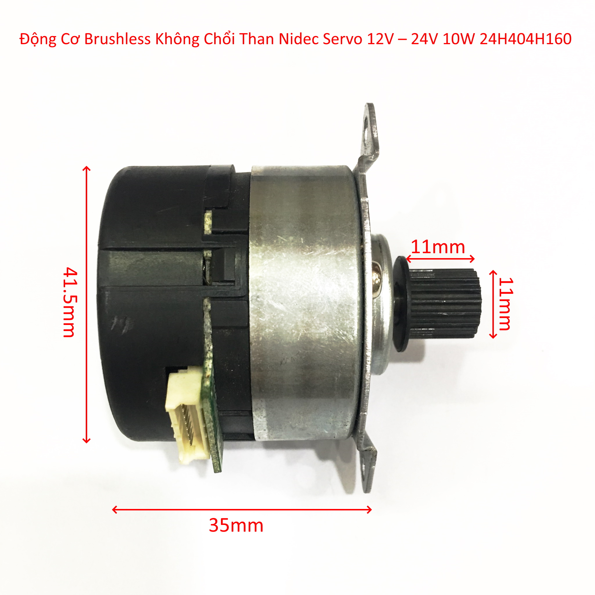 Động cơ brushless không chổi than nidec servo 12v – 24v 10w 24h404h160 trục 6mm