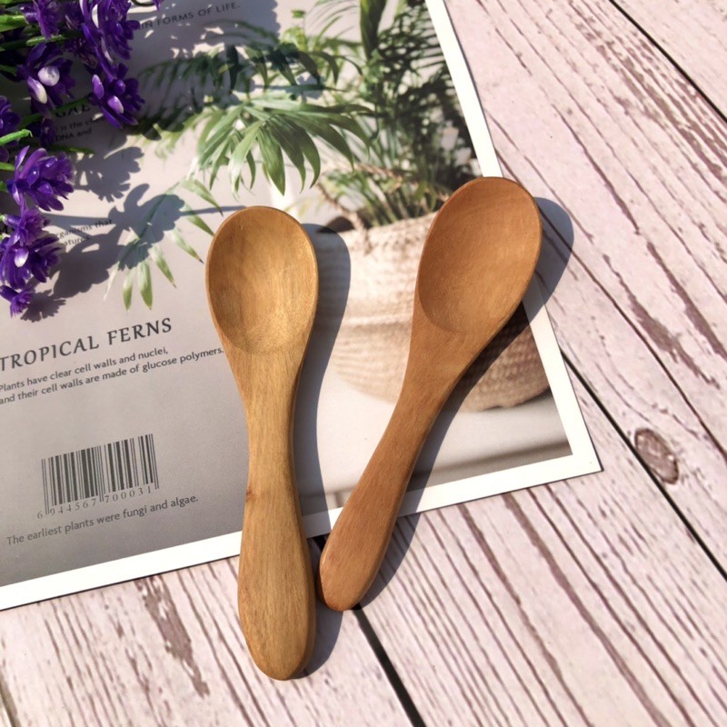 Thìa gỗ gia vị cao cấp 11x2cm thìa gỗ decor