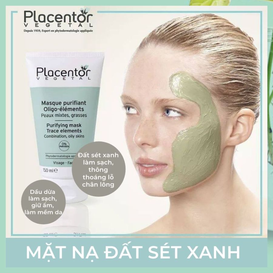 Mặt Nạ Đất Sét Thanh Lọc dưỡng ẩm Từ Thực Vật Placentor Purifying Mask