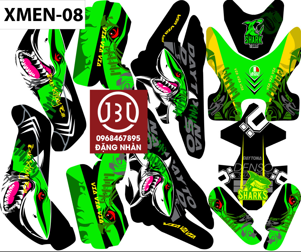 TEM TRÙM XE ĐIỆN XMEN 08