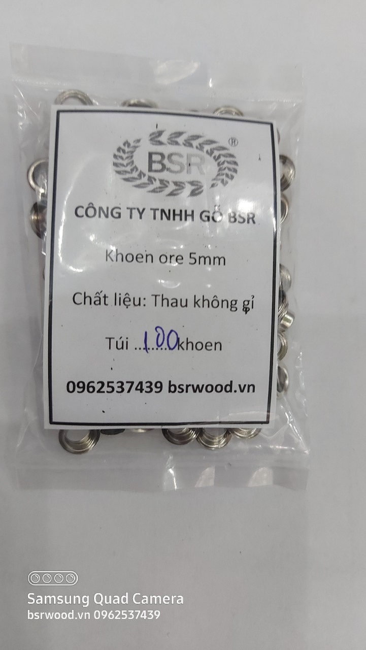 [HCM]Khoen ore 5mm Khoen 5 ly Bằng Thau không gỉ Khuy mắt cáo bấm vải Phụ liệu may mặc cao cấp - BSR-SS5T