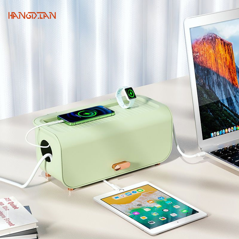Wire storage box Power patch board Cable management device Plug in router Set top box Storage shelf Network cable collection box