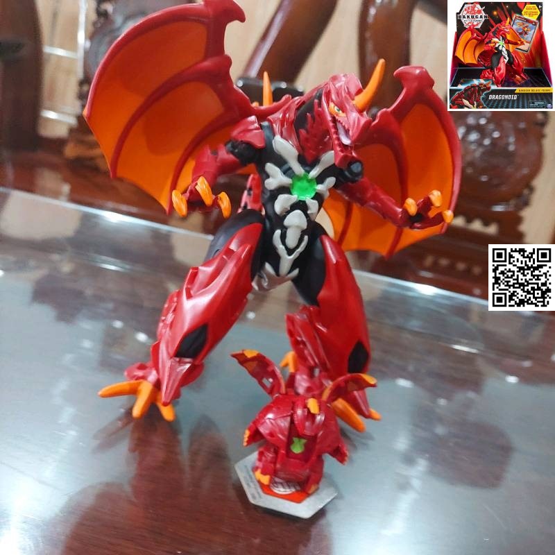 1813 mô hình khớp lớn chiến binh rồng lửa đỏ anime bakugan battle planet dragonoid chính hãng có code