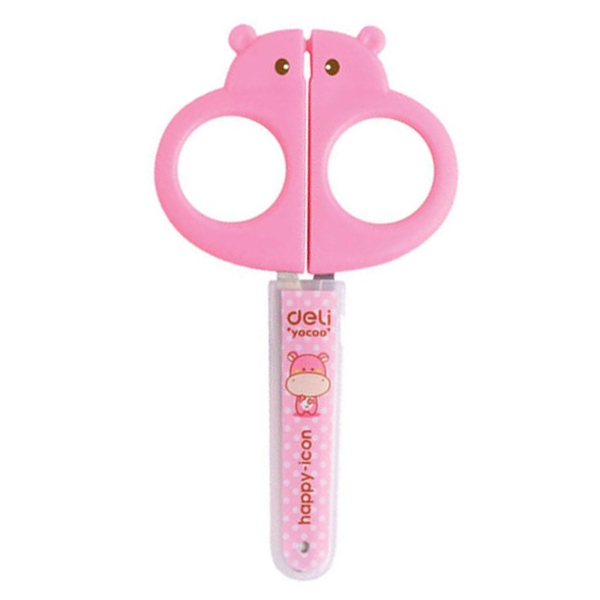Kéo học sinh 128mm - deli 6032 - màu hồng