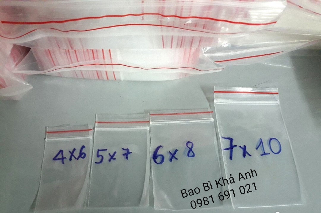 [HCM]1Kg TÚI ZIP ( Zipper Viền đỏ) Size nhỏ 5x7cm - D032