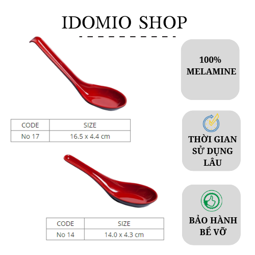 Muỗng Cơm Nhựa 2 Lớp Đỏ Đen- 10 Cái