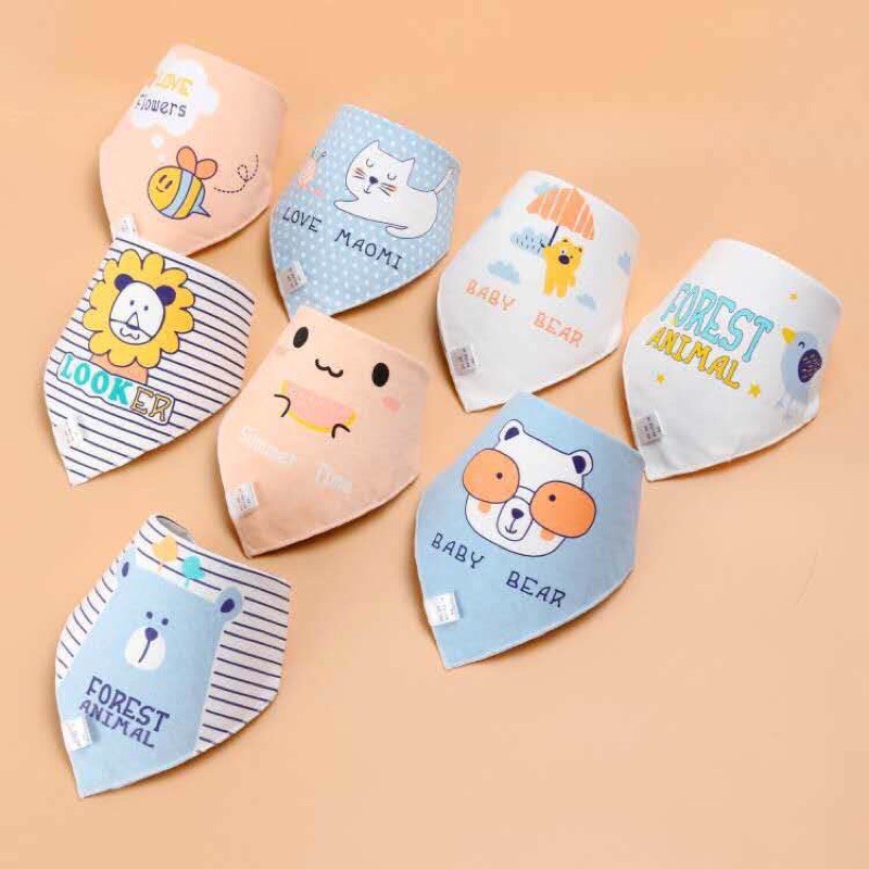Yếm Vải Cotton Đeo Cổ Cho Bé