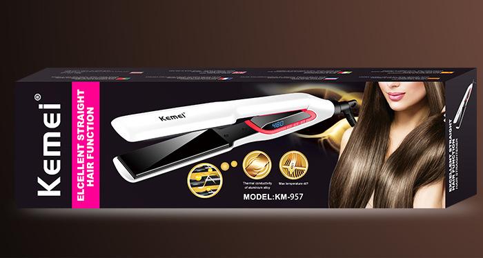[HCM]Máy Kẹp Thẳng Tóc Cao Cấp Kemei 957 Có Chỉnh Nhiệt