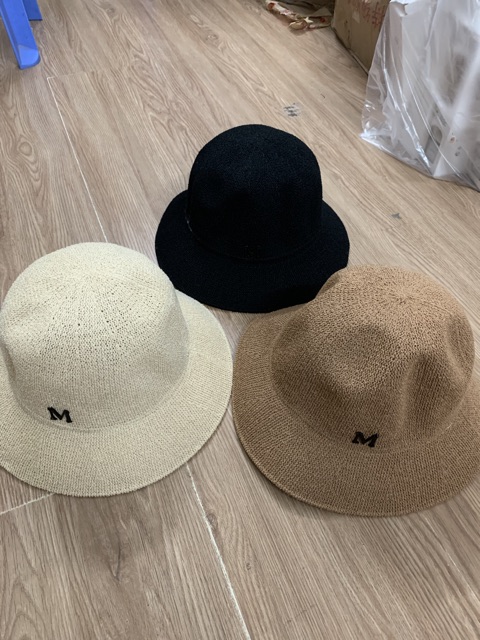 Mũ Cói Buket chữ M Siêu Xinh