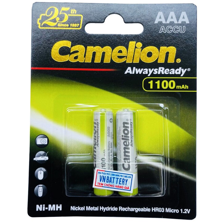 Pin sạc AAA Camelion AlwaysReady 1100mAh - Combo 4 viên