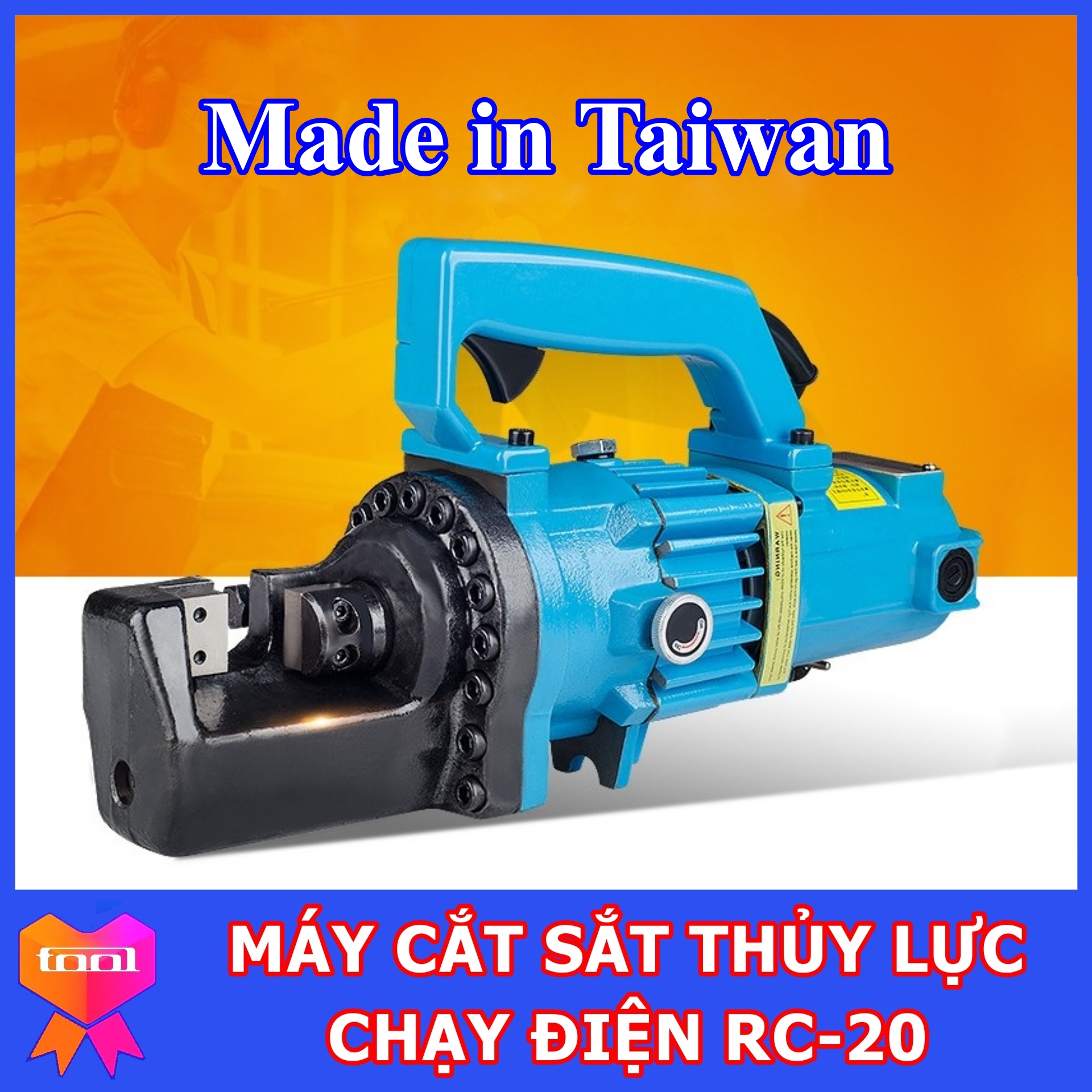 Máy cắt sắt thủy lực cầm tay RC20 - Chuyên dụng cắt sắt thép dạng khối tối đa phi 20 - Nhanh, mạnh, chính xác - Bảo hành Toàn Quốc 12 tháng
