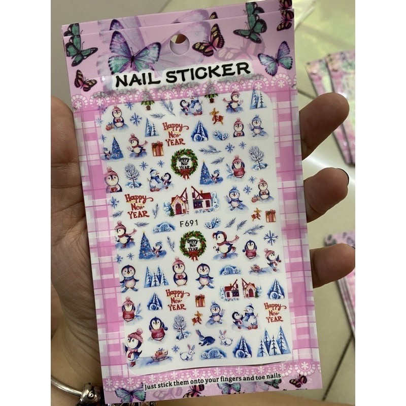 [HCM]STICKER NOEL DÁN MÓNG DỄ THƯƠNG