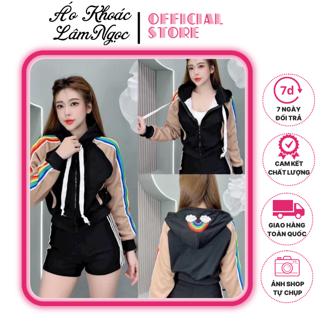 Áo Khoác Nữ Thời Trang Nỉ 2 Da Quảng Châu