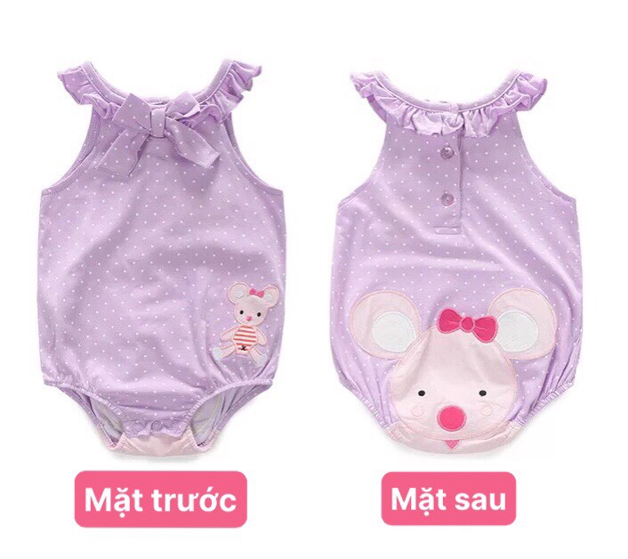 Bodysuit Hè Dễ Thương Cho Bé Gái Sơ Sinh