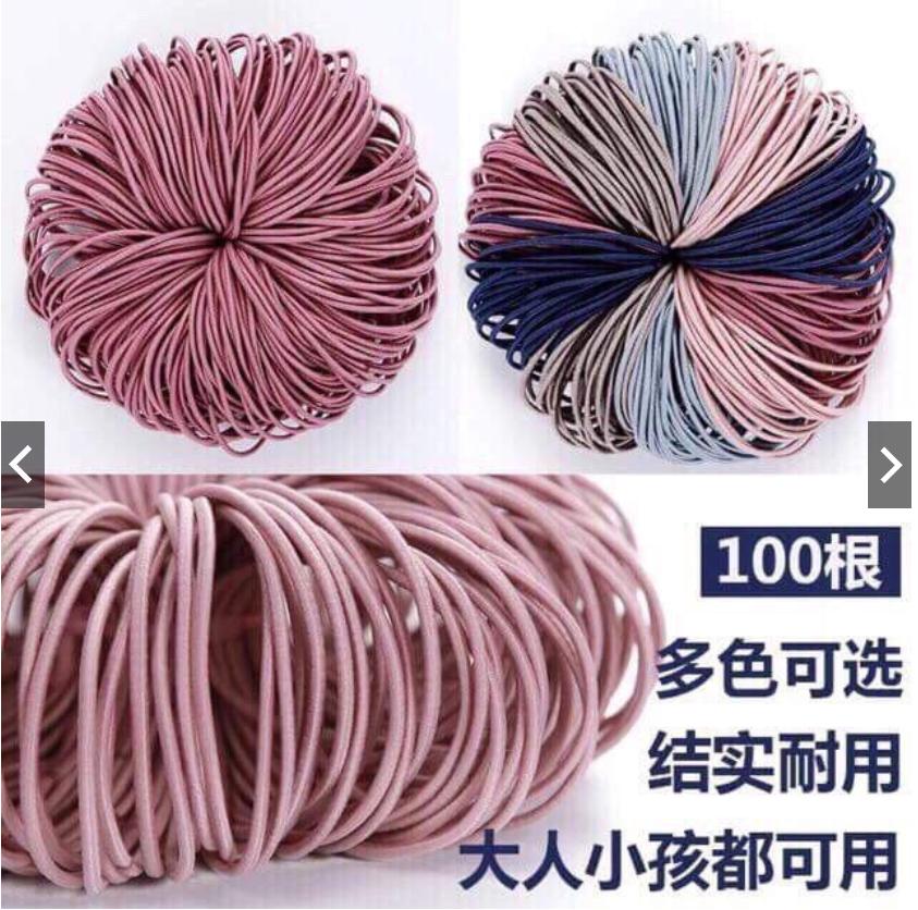Sét 100 dây buộc tóc cho mẹ và bé