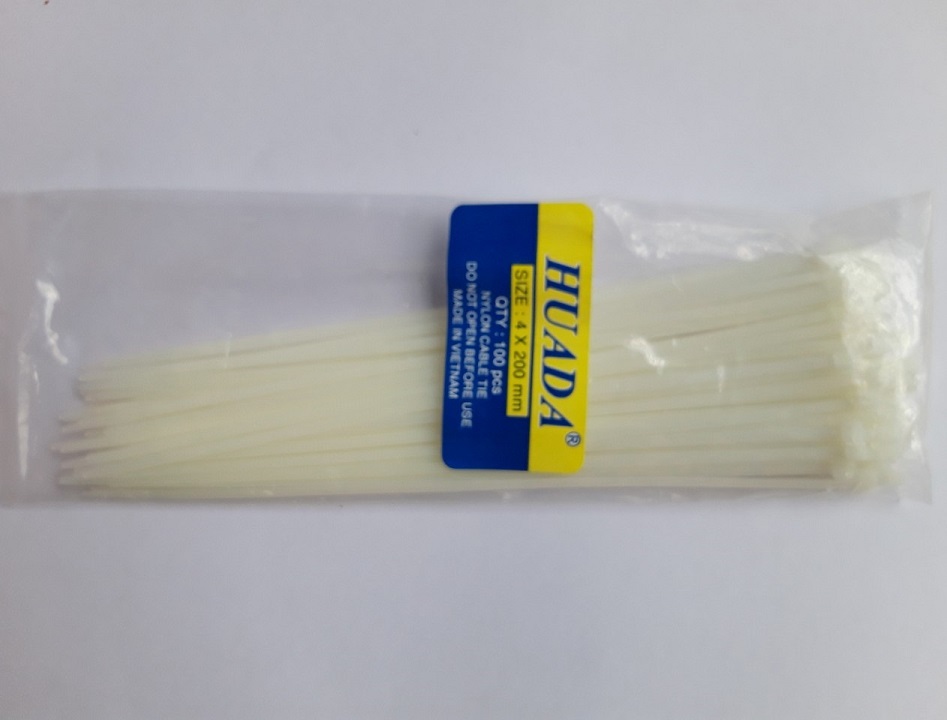 Dây rút nhựa 20cm màu trắng (bịch 70 cái)