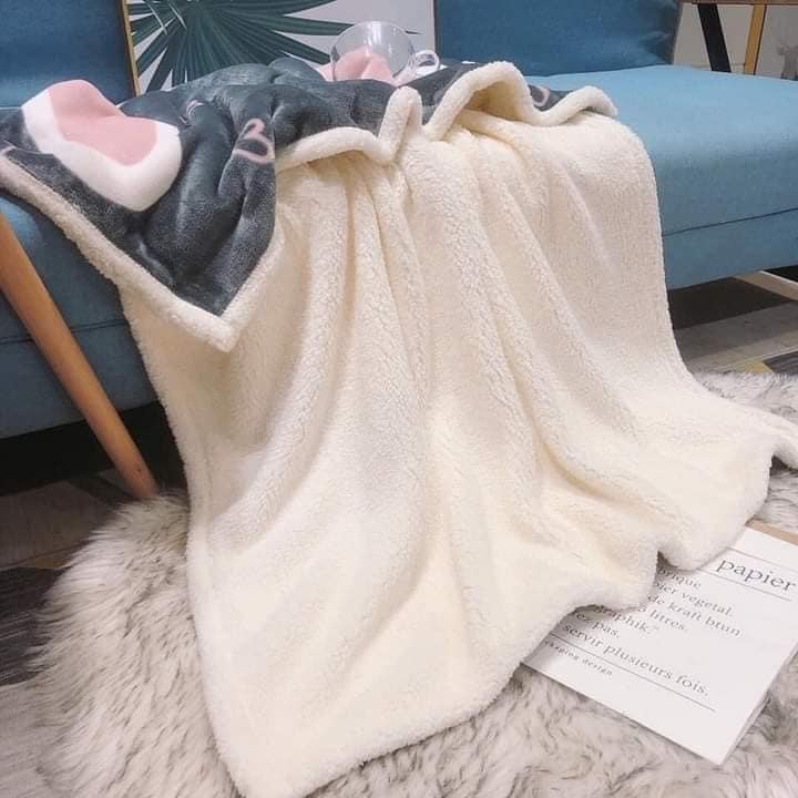 Chăn lông cừu cho bé mềm mịn, chăn cho bé size 95x135cm