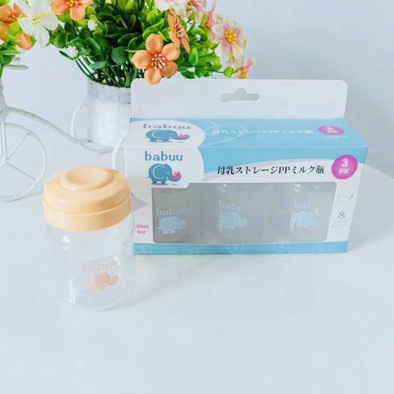 [Hoàn Tiền 10%]Bình trữ sữa babu 120ml