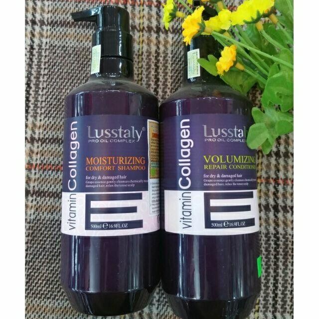 [HCM]Bộ gội xã Lusstaly VitaminEcollagen 500ml