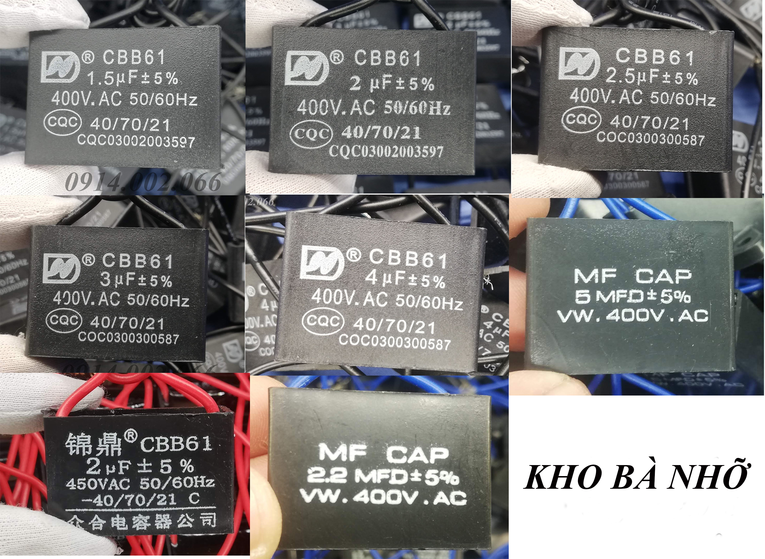(2uf) Tụ quạt 2uf - CBB61 400VAC