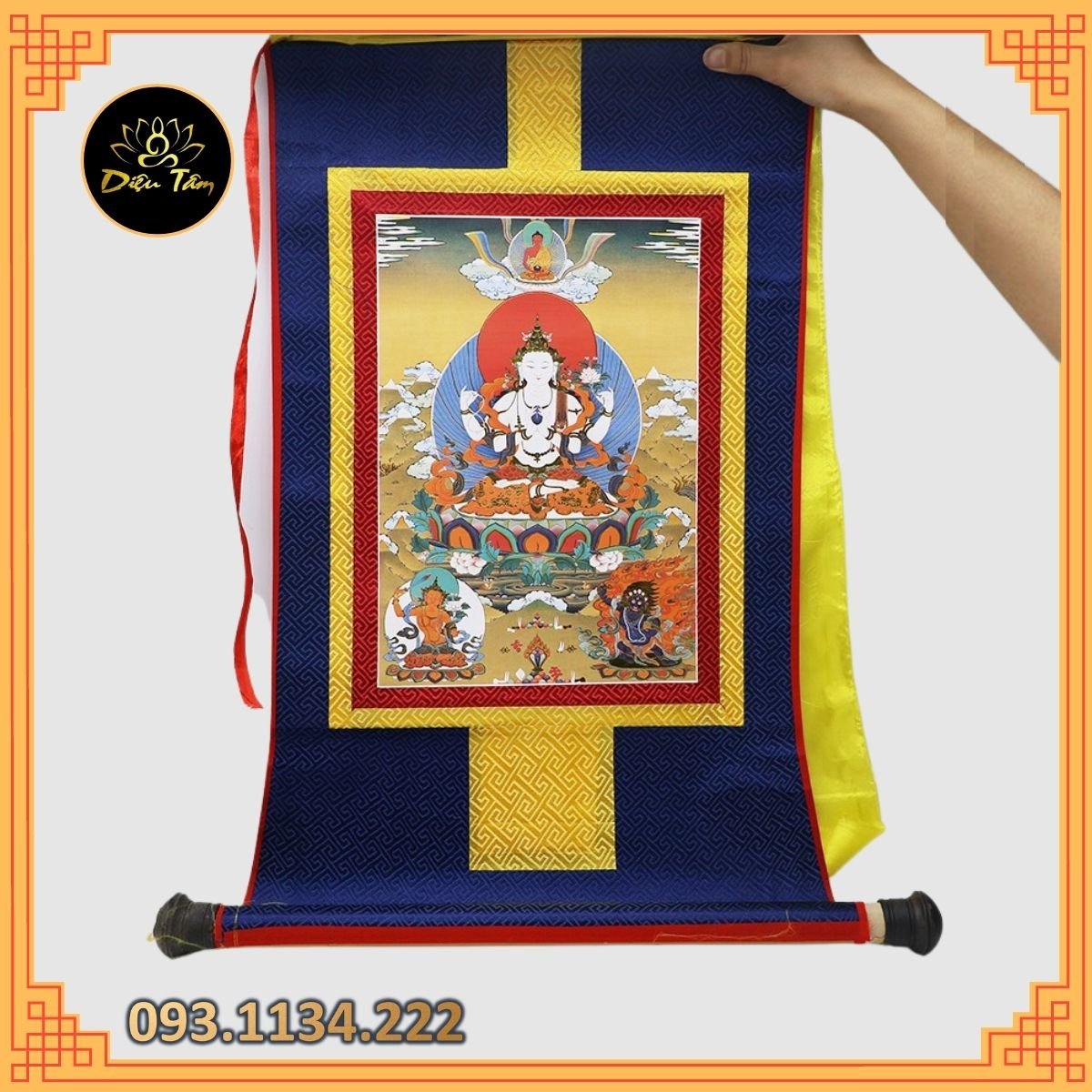 Tranh thangka quan âm tứ thủ