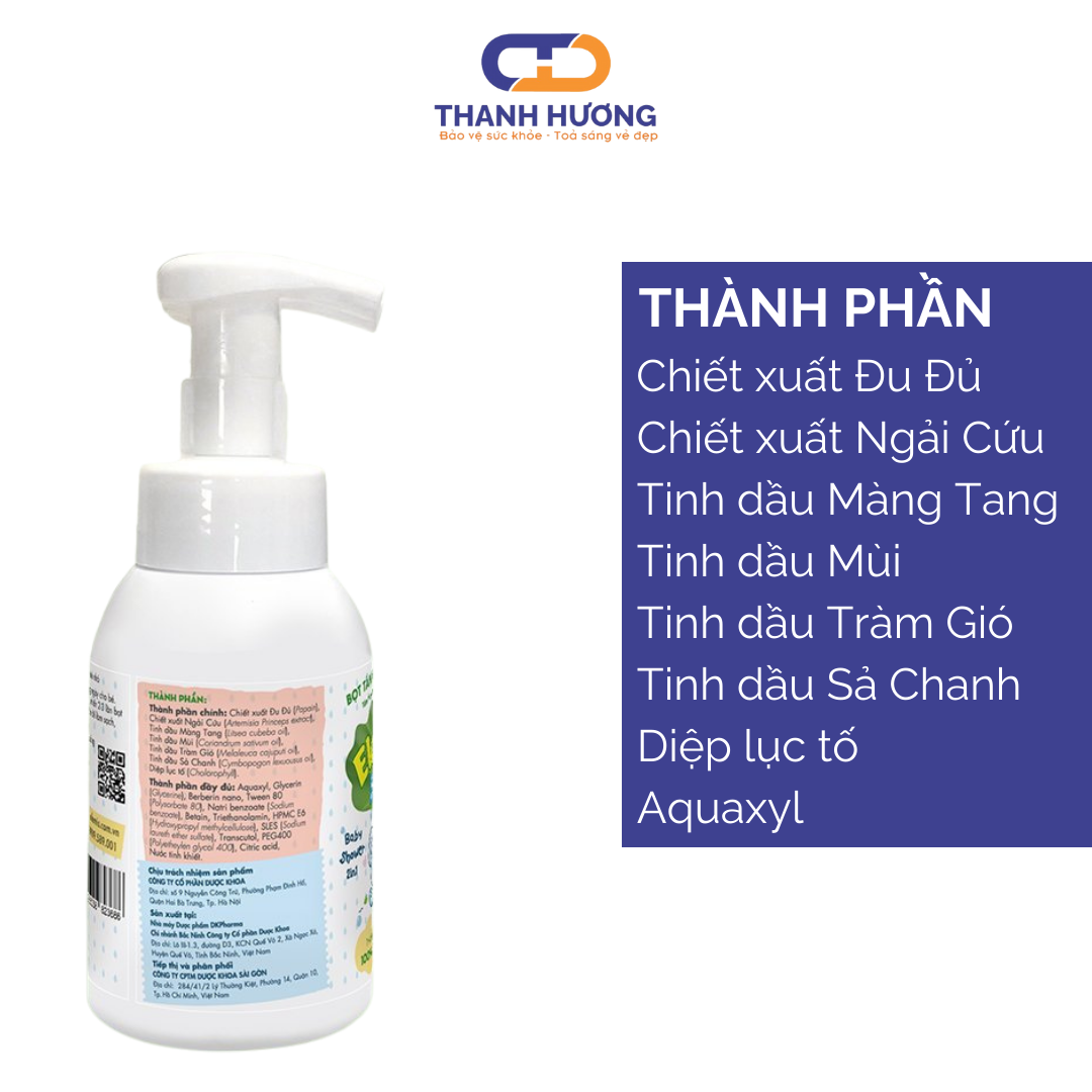 Bọt tắm gội thảo dược cho trẻ từ sơ sinh Elemis Bubble 250ml