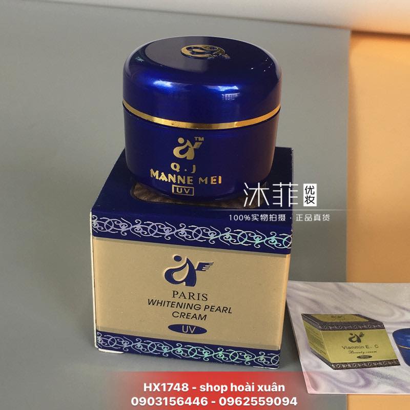[HCM]Kem Dưỡng Trắng Da giảm thâm nám kèm chống nắng Q . J Manne Mei UV Vitamin E C Beauty Cream - HX1748