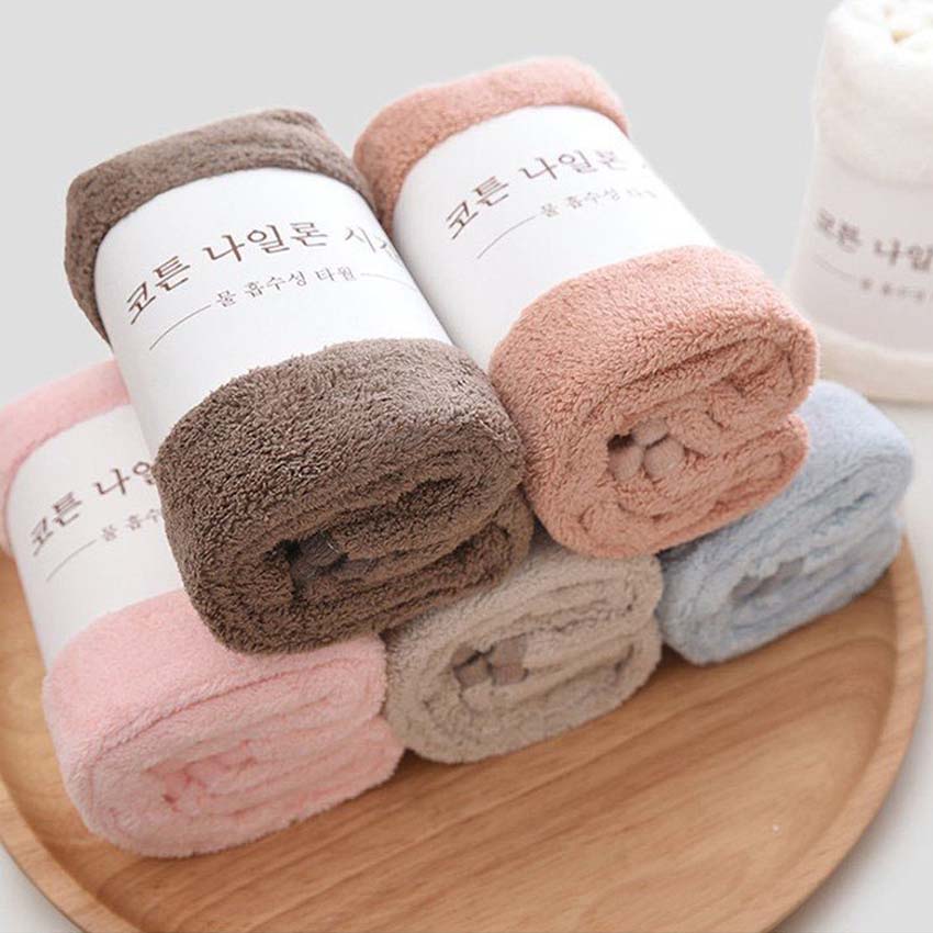 Khăn mặt lông cừu siêu mềm kích thước 50x30cm