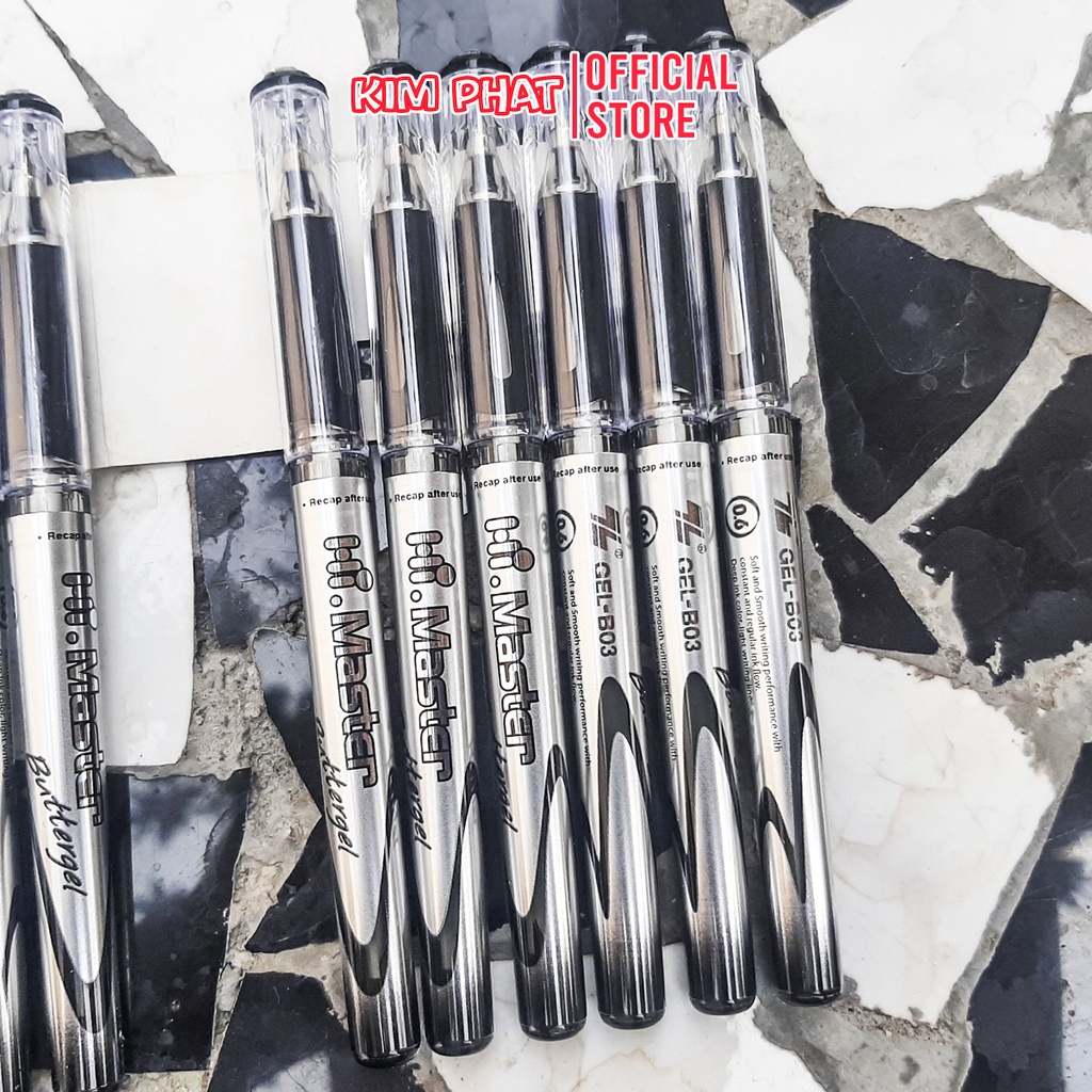 Bút bi nước Hi Master Gel B03 0.6mm Mực Đen