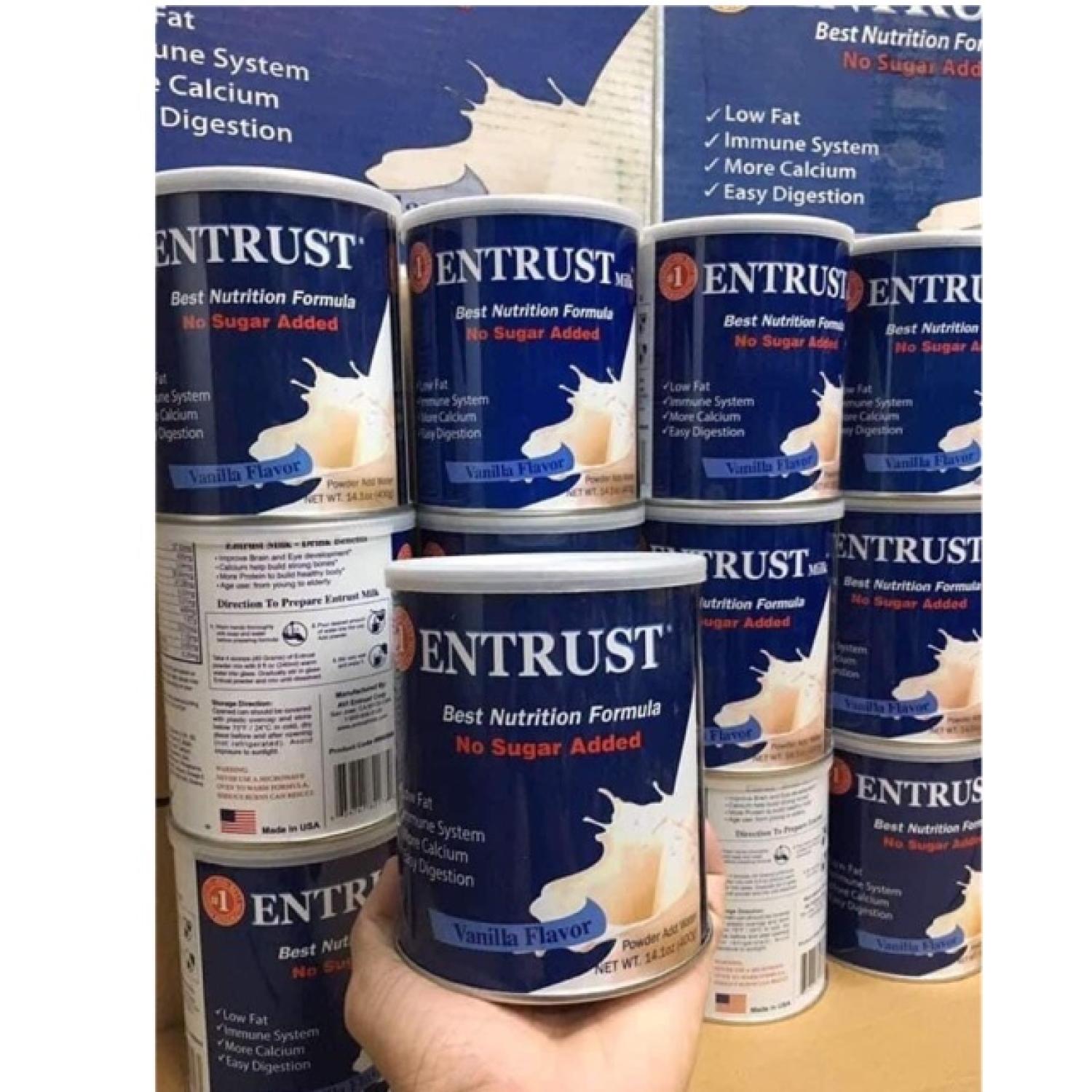 Sữa bột dành cho người tiểu đường ENTRUST USA 400g