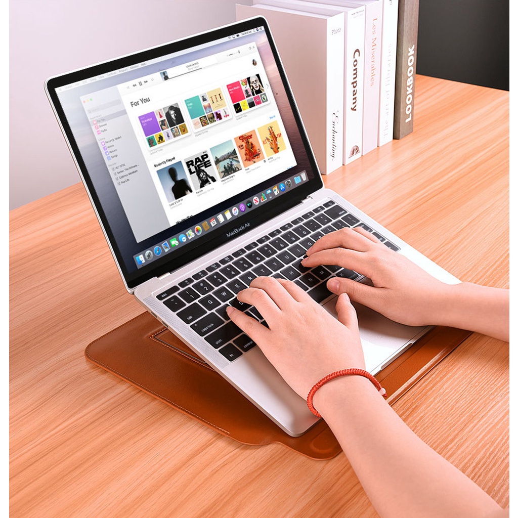Wiwu bao da siêu mỏng wiwu kèm giá đỡ skin pro slim stand 13.3 inch, dành cho macbook air, macbook pro 13 inch, 15.6, 16 inch
