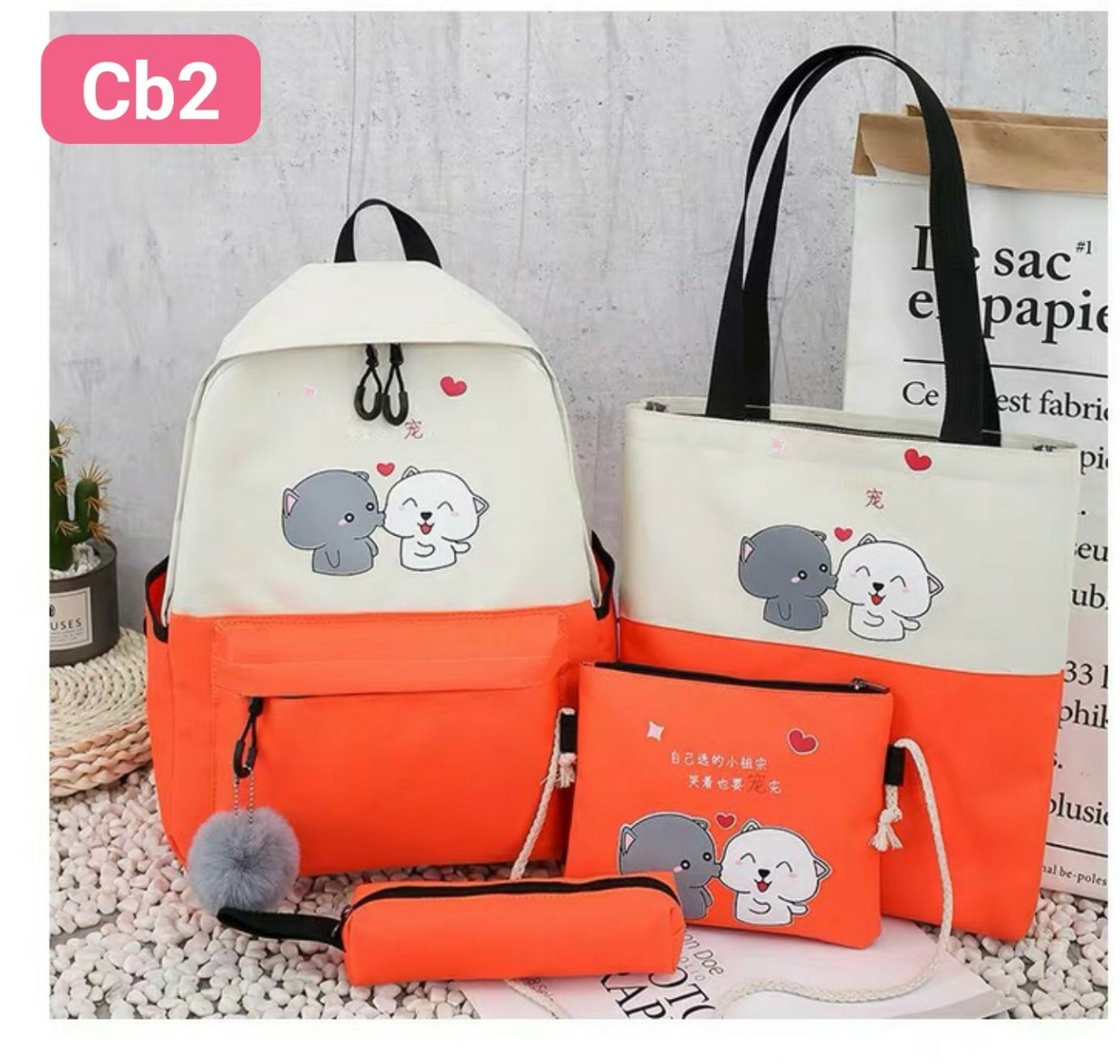 SET BALO NAM NỮ  SIÊU CUTE 4 MÓN  MÃ CB5