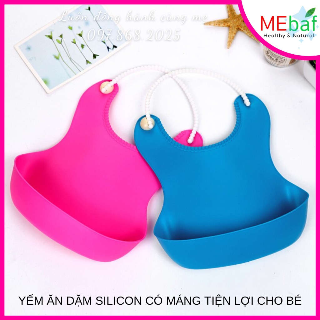 Yếm ăn dặm silicol mềm cho bé