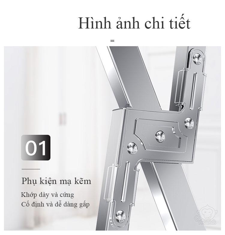 Sào Phơi Đồ X gấp Lớn 1,5-2,4m INOX - Worldmart