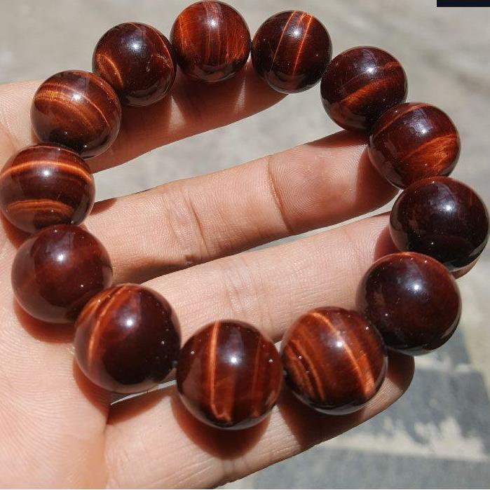 [HCM]VÒNG TAY PHONG THỦY ĐÁ MẮT HỔ ĐỎ 16LY