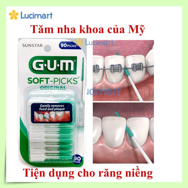 [HCM]Tăm nha khoa Gum Soft Picks Original (vỉ 3 gói x 90 cây) [Hàng Mỹ]