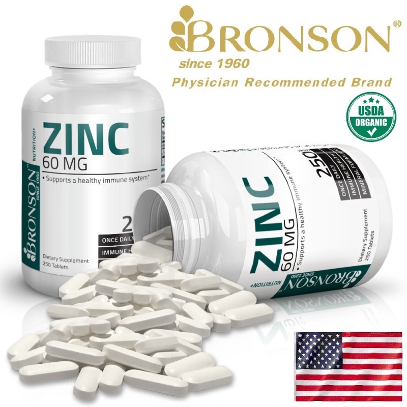 Organic Vitamins ZinC 60mg - 250 viên Mỹ - Bổ sung kẽm