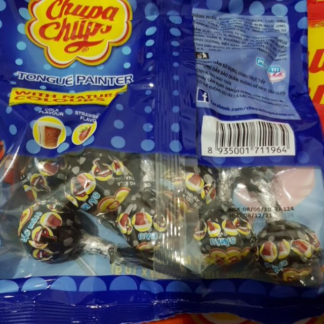 Kẹo mút Chupa chups bịch 10 que - Kẹp mút sắc màu