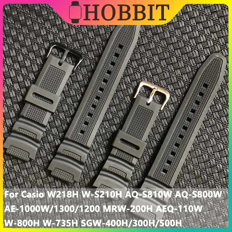 Silicone Replacement Watch Strap for Casio Watch W218H/W-S210 AQ-S810W AQ-S800W AE-1000W AE-1300 AE-1200 MRW-200H W-800H