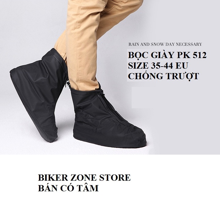 Ủng bọc giầy đi mưa H512 Sử dụng nhiều lần ( Size theo cỡ giầy - Cổ ngắn)