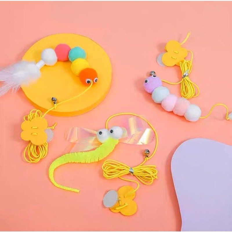 Đồ Chơi Mèo Dây Treo Dán Tường (Mèo Tự Chơi) - NôngTrạiThúCưng.com