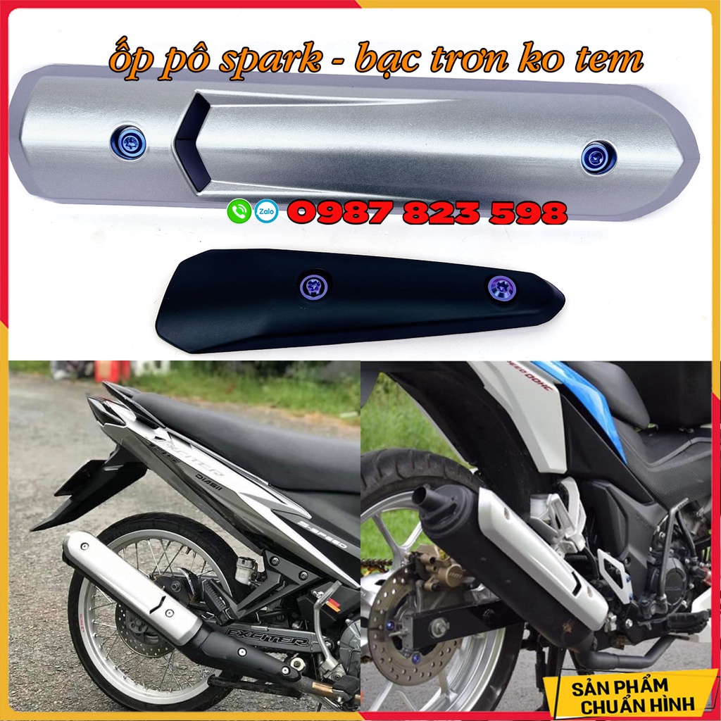 Ốp pô Spark Màu Đen Nhám , Bạc Trơn không tem