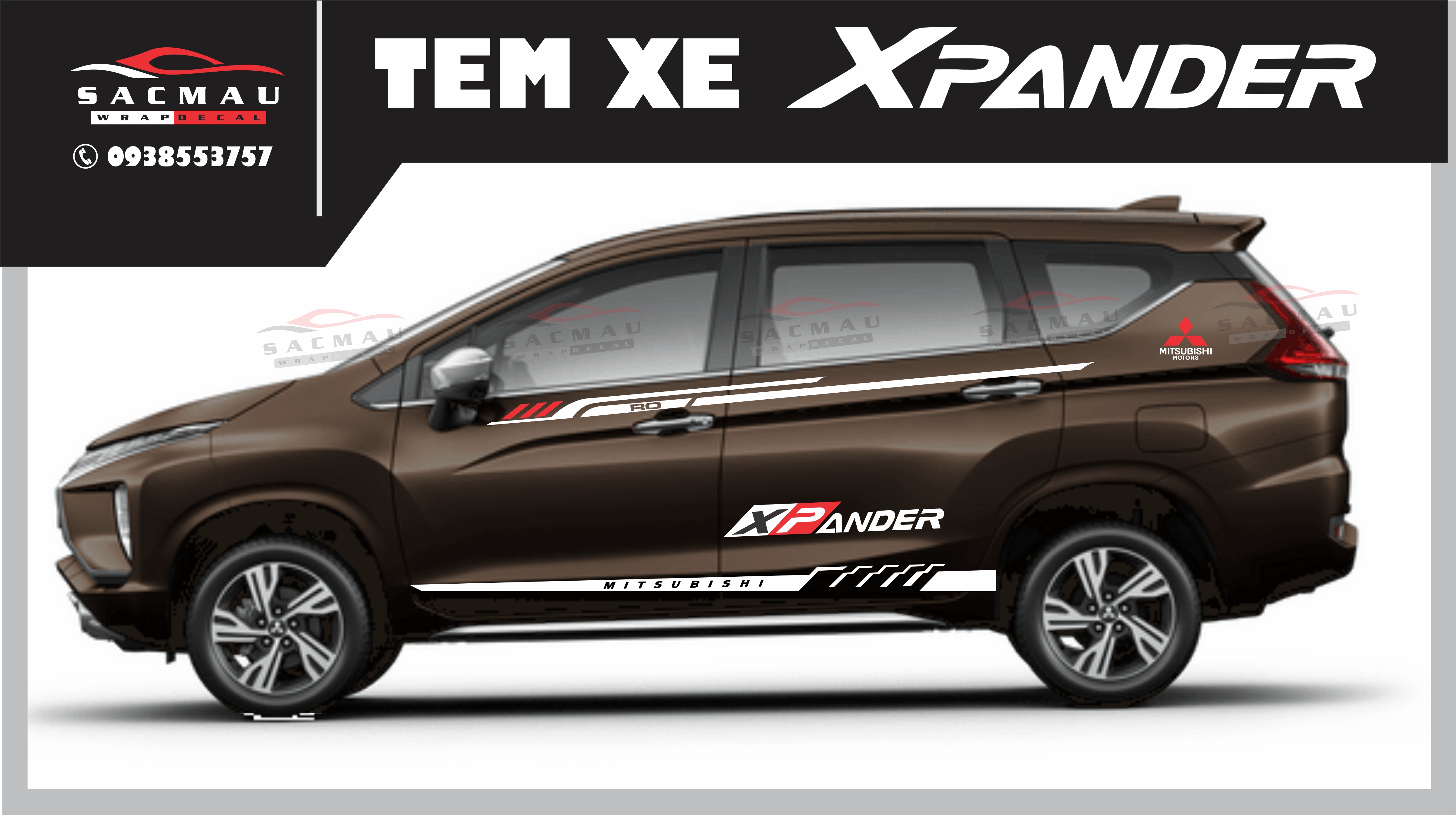 Tem dán hông xe Mitsubishi Xpander