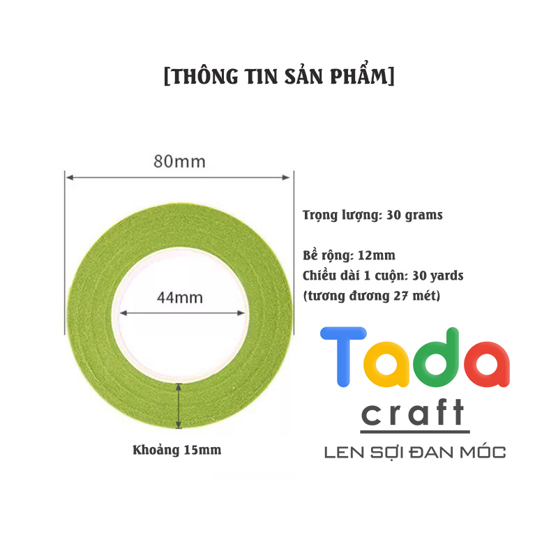 Cuộn Keo Sáp Quấn Cành Hoa Handmade (Loại Tốt)