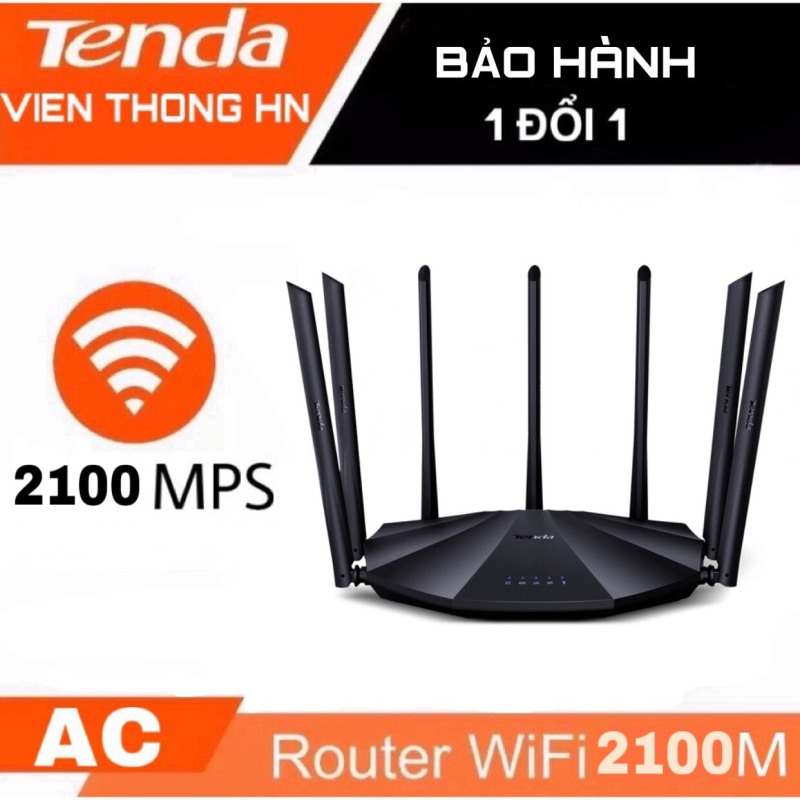 Thiết bị phát Wifi chuẩn AC 2100Mbps Tenda AC23 AC11 AC7 AC5S ... model wifi 7 râu - bộ phát sóng kích sóng nối sóng khuếch đại wifi xuyên tường moden wifi - vienthonghn